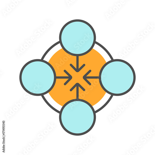 Concentration symbol color icon