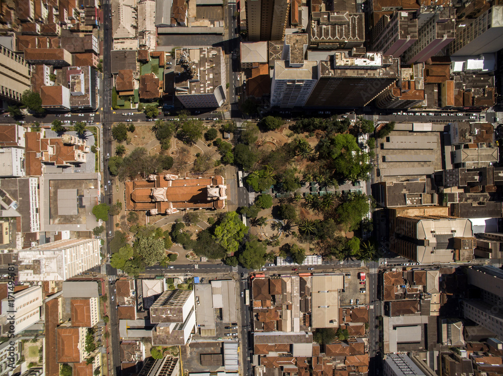 Fototapeta premium Aerial View of Ribeirao Preto city in Sao Paulo, Brazil