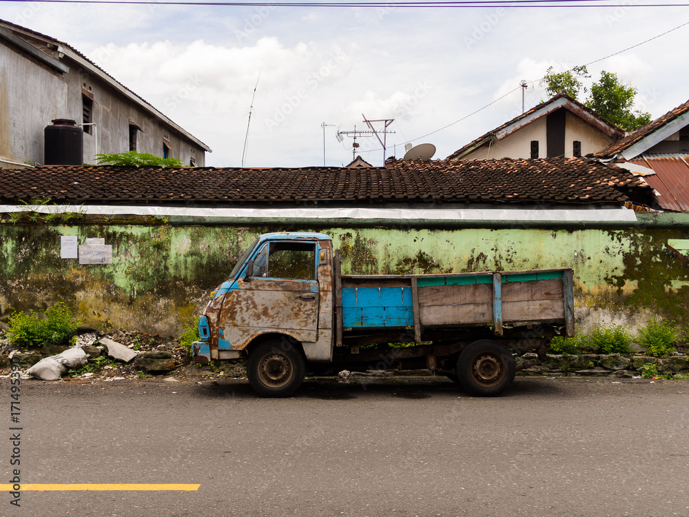 a poor city urban house small pphoto taken in jogja yogyakarta Indonesia