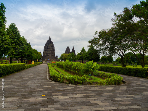 Prambanan temple near Yogyakarta on Java island Indonesia - travel and architecture background photo