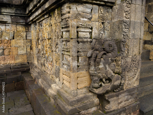 Bas relief, Borobudur Temple, Location in Central Java photo