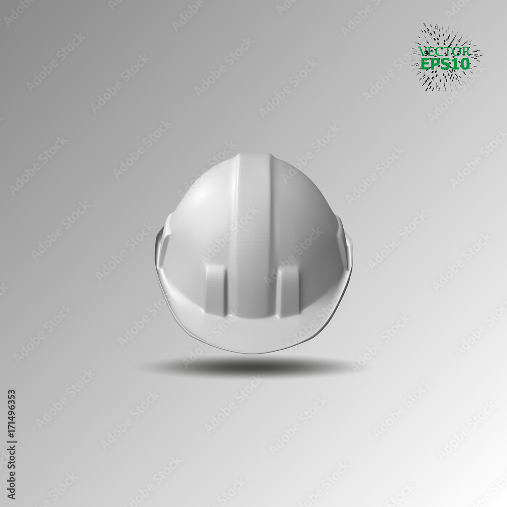 A plastic helmet is a building, white color. A plastic helmet is a building, white color.