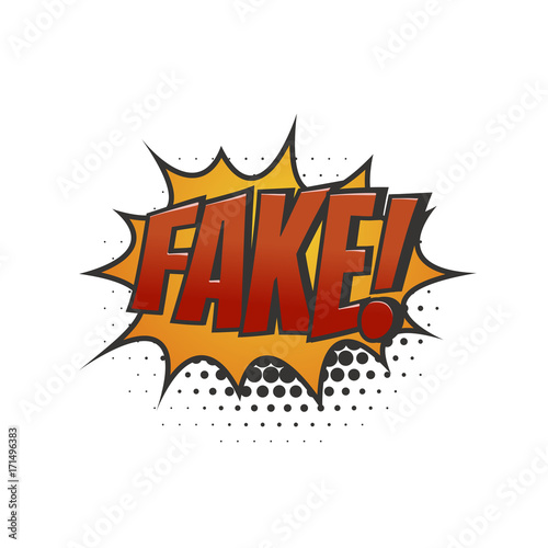 Isolated abstract speech balloons icon on white background. Business / Technology Fake News cartoon style