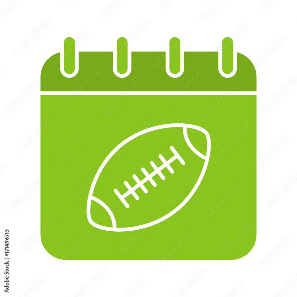 Super Bowl date glyph color icon Super Bowl date glyph color icon