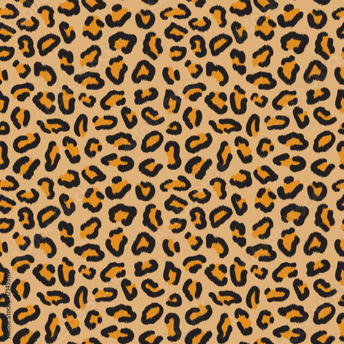 Leopard seamless pattern. Leopard spots. Fashion cheetah print. Popular texture.