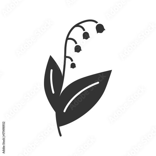 Lily of the valley glyph icon