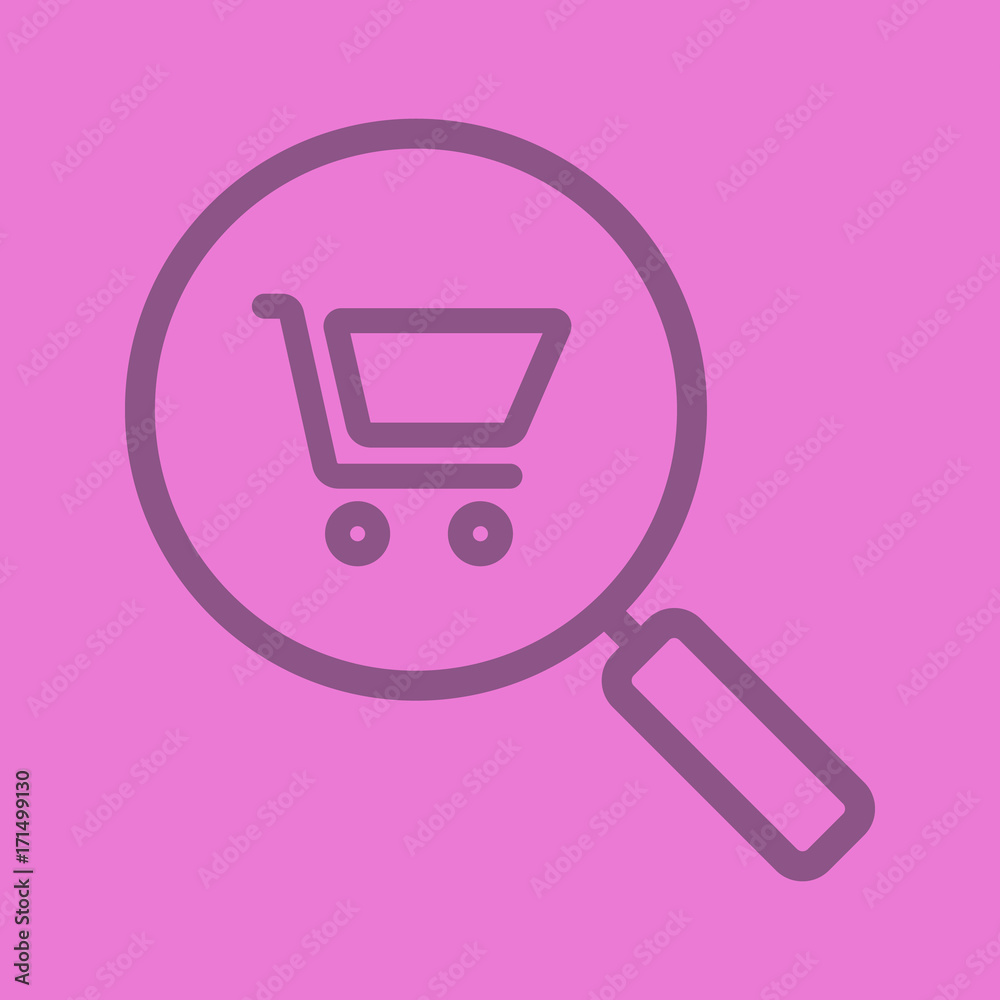 Supermarket search linear icon Supermarket search linear icon