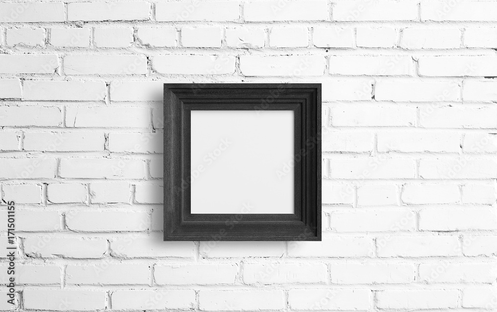 Frame on brick wall