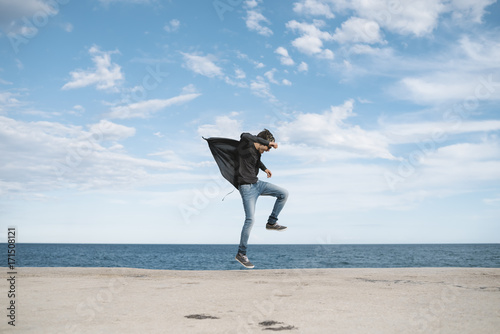 Young wild and free man