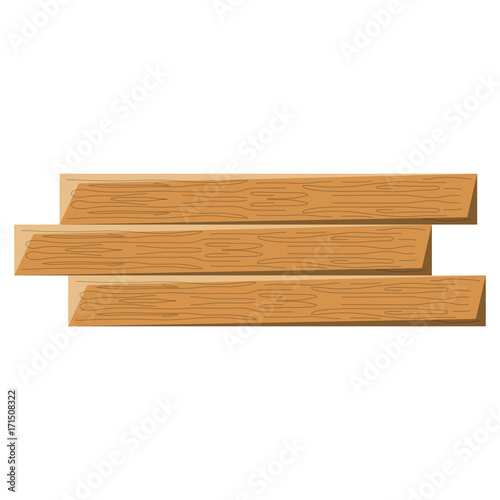 colorful wooden beam  over white  background vector illustration