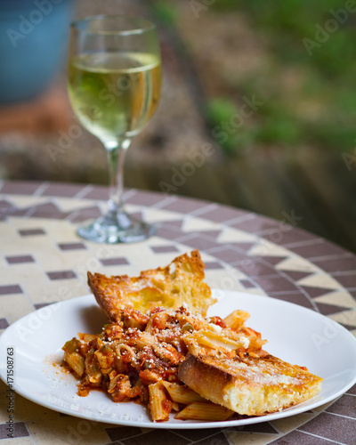 Pasta Dinner with Wine