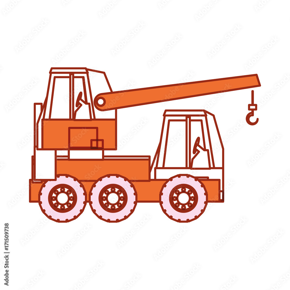 Naklejka premium cane truck icon over white background vector illustration