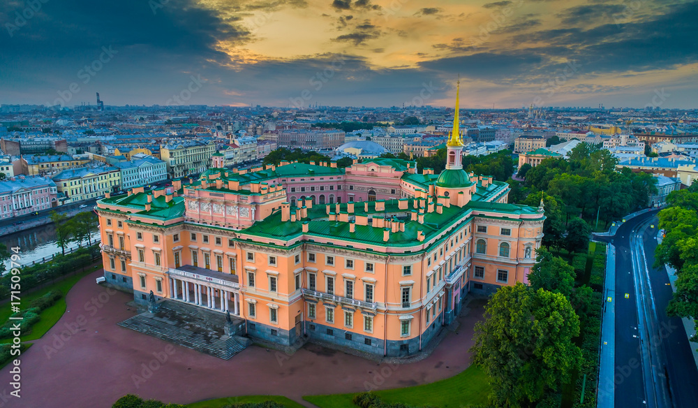 Panorama of Petersburg. The engineering castle.