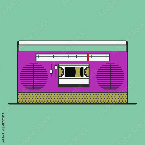 Illustration of retro object isolated on background