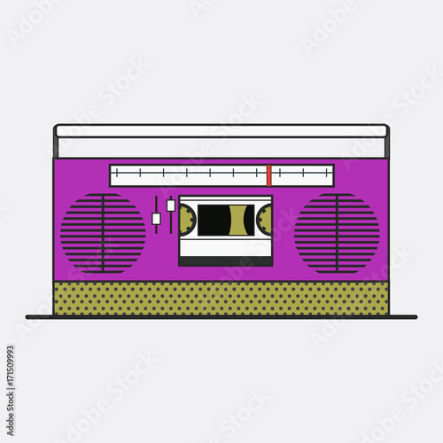 Illustration of retro object isolated on background