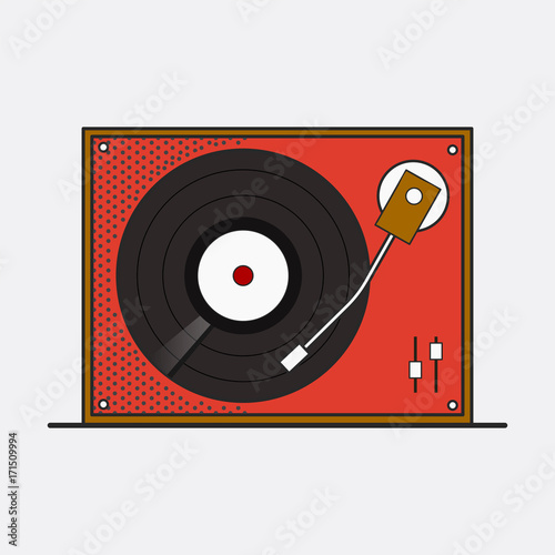 Illustration of retro object isolated on background