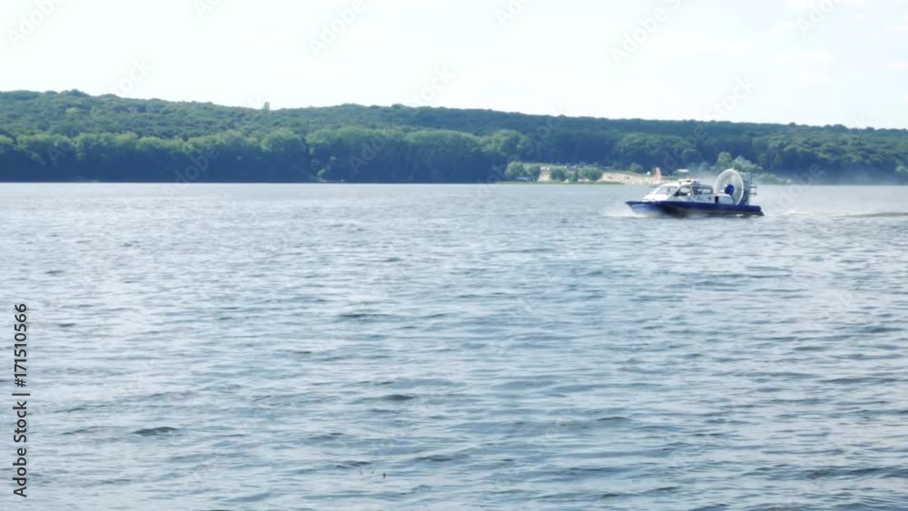 Coast Guard Rescue Vessel Patrolling Waters, Speed Boat on lake Coast Guard Rescue Vessel Patrolling Waters, Speed Boat on lake