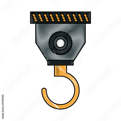 crane hook construction icon image vector illustration design  © Jemastock