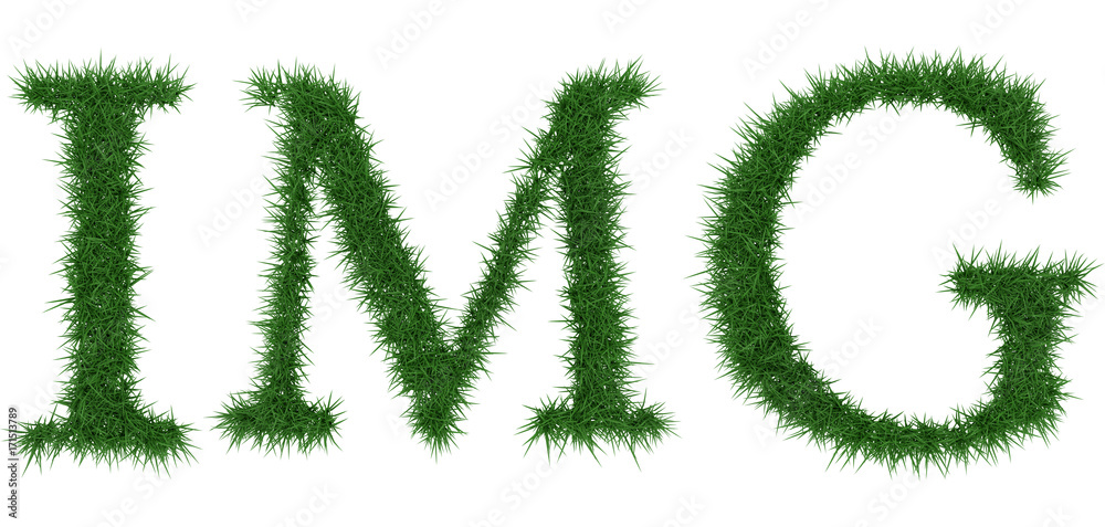 Img - 3D rendering fresh Grass letters isolated on whhite background. Img - 3D rendering fresh Grass letters isolated on whhite background.