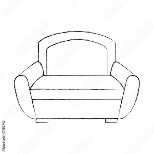 sofa furniture home decor comfort element vector illustration