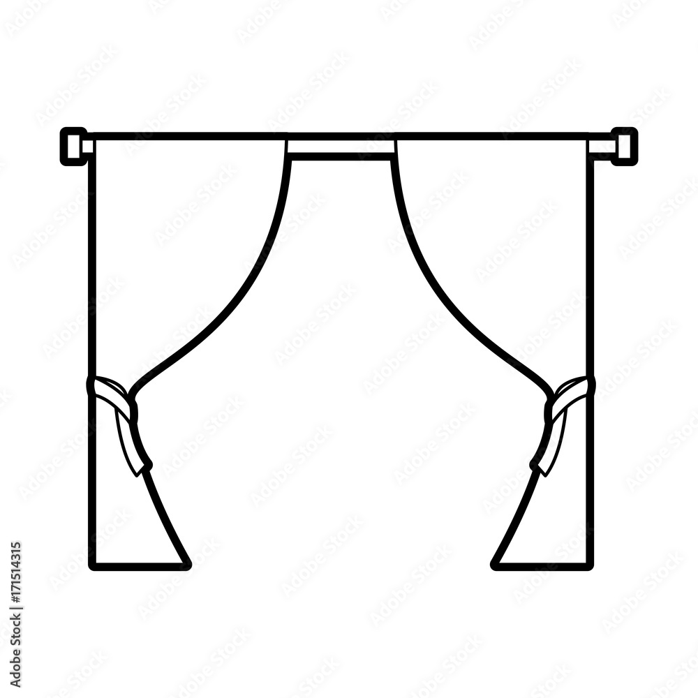 curtains the window decoration elegant vector illustration curtains the window decoration elegant vector illustration