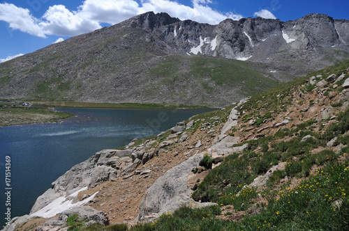 Colorado 14er Mount Evans near Denver in the Rocky Mountains