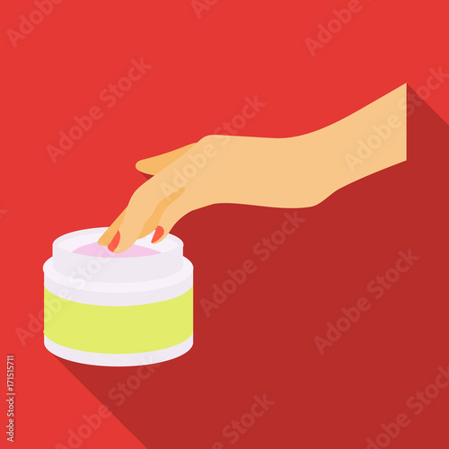 Cream, single icon in flat style.Cream, vector symbol stock illustration web.