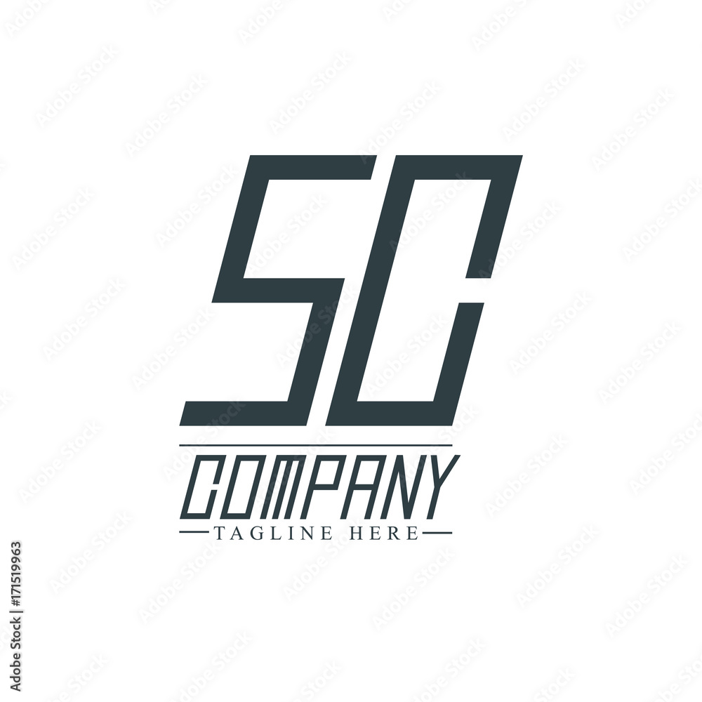 Initial Letter SC Design Logo Template Initial Letter SC Design Logo Template