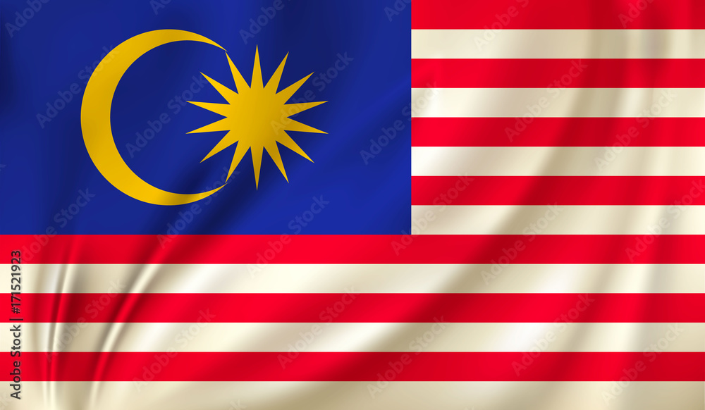 3D Waving Flag of malaysia. Vector illustration 3D Waving Flag of malaysia. Vector illustration