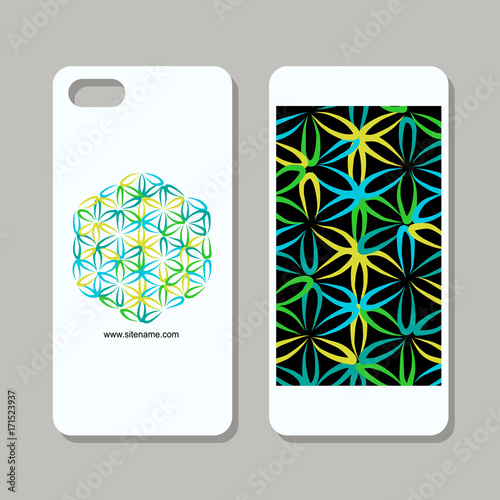 Mobile phone design, flower of life
