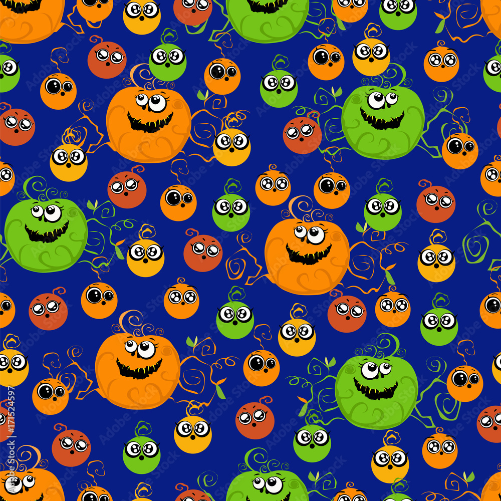 Obraz premium pumpkin Halloween. seamless pattern