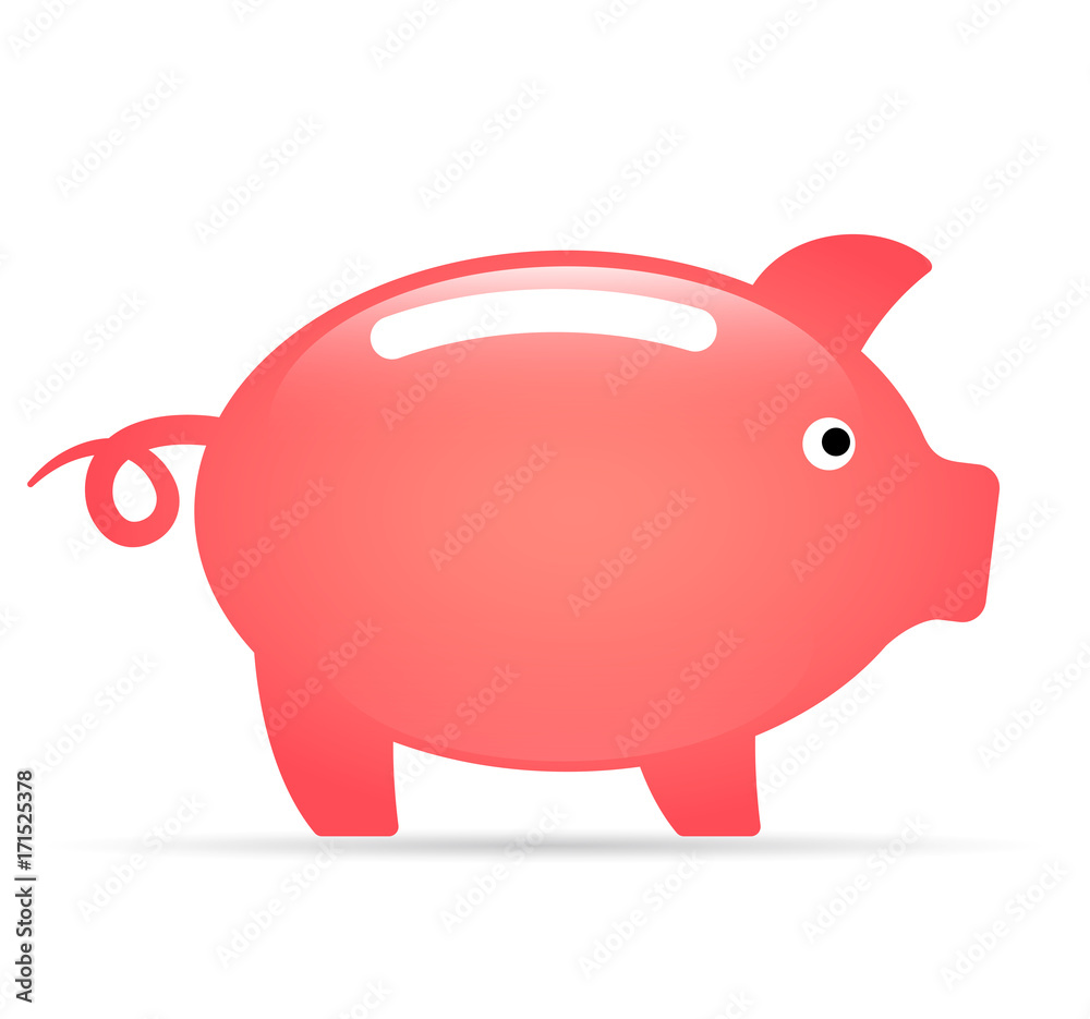 piggy bank on white background piggy bank on white background