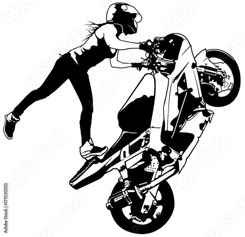 Motorbike Girl On The Rear ...