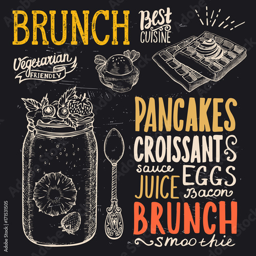 Brunch poster for restaurant.
