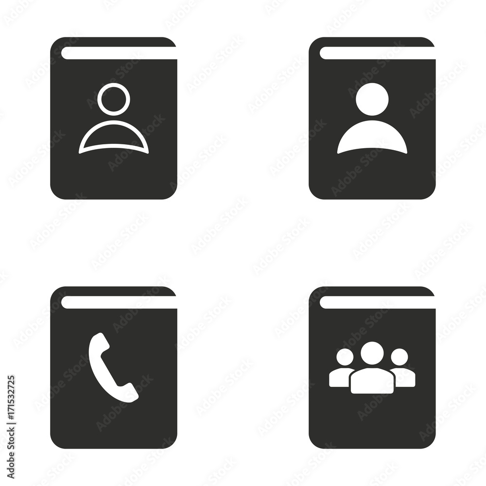 Address book icon set.