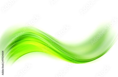 Awesome green watercolor waves background.