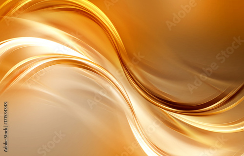 Gold waves backdrop. Flow abstract background.