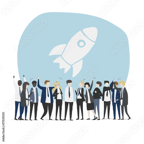 Vector collection of business people