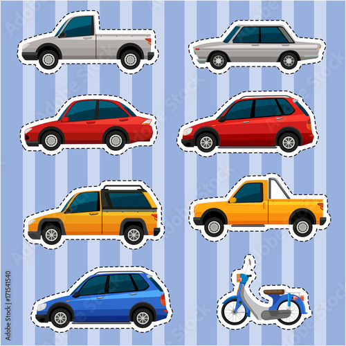 Sticker design for different kinds of vehicles