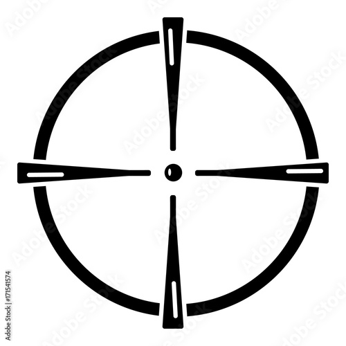 Paintball gun sight icon, simple style