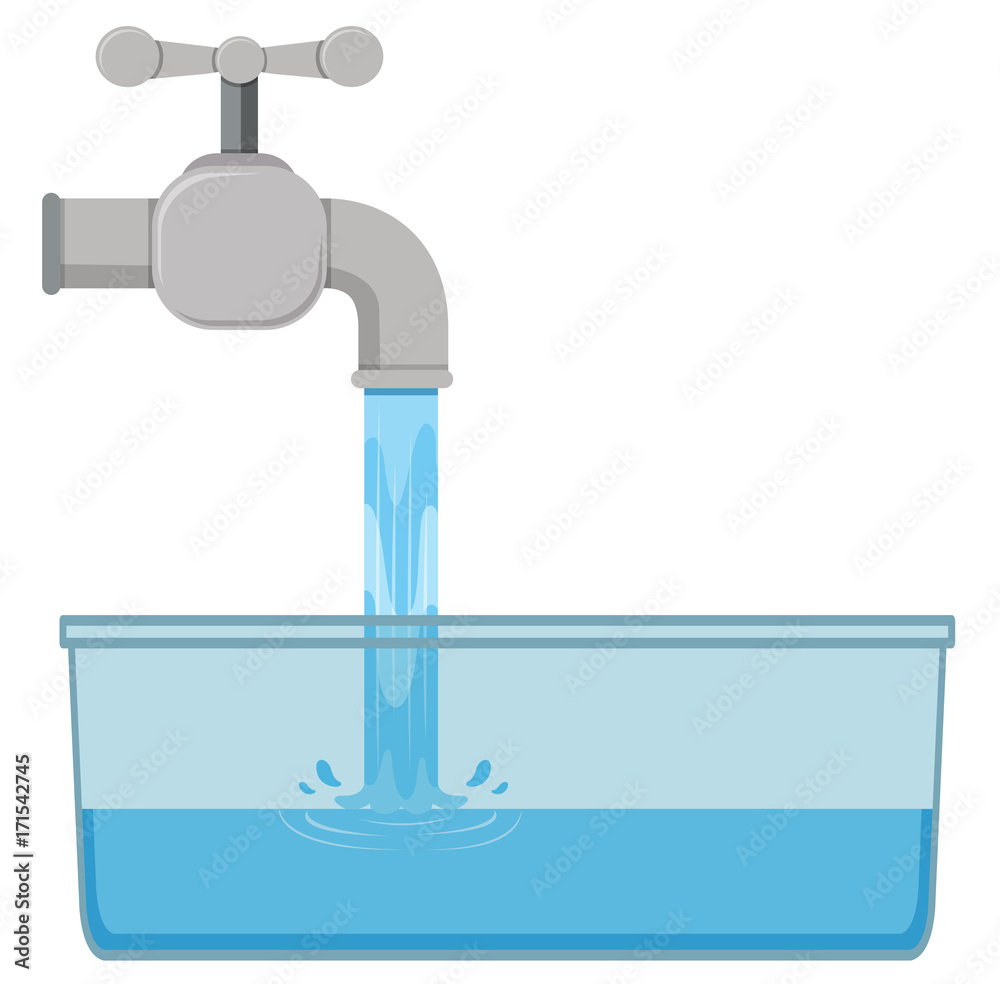 Tab water in the sink Tab water in the sink