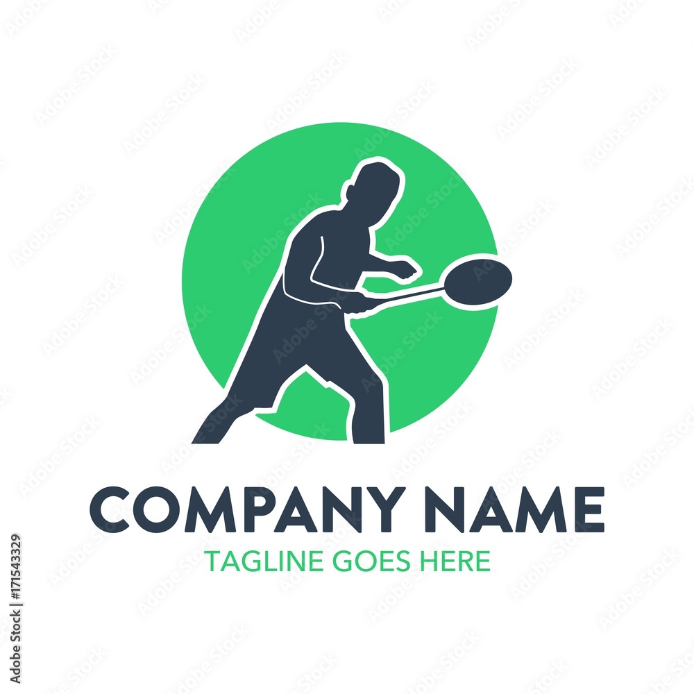 Unique Badminton Logo Template Unique Badminton Logo Template