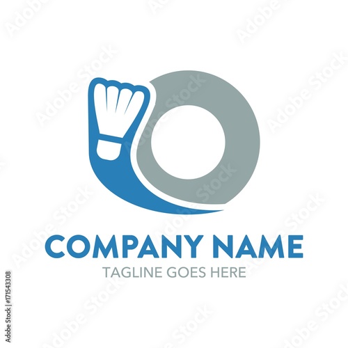 Unique Badminton Logo Template