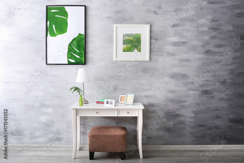 Modern room design with fra...