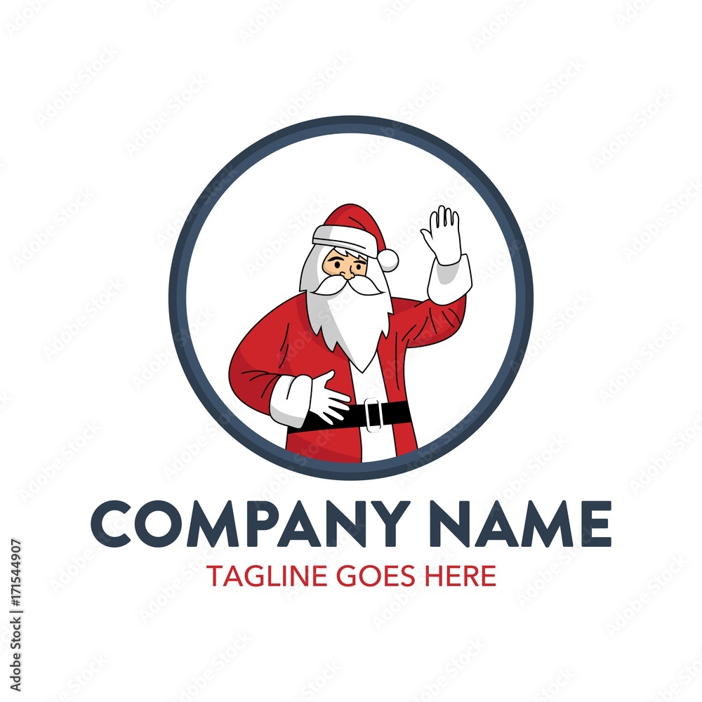 Unique Santaclaus friendly character mascot logo template