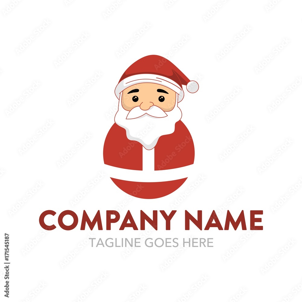 Unique Santaclaus friendly character mascot logo template Unique Santaclaus friendly character mascot logo template