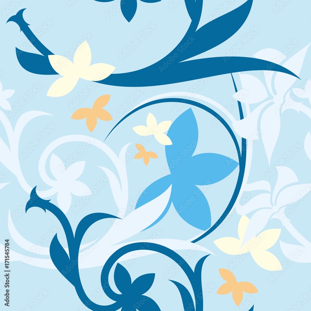 Unique Flower Seamless Pattern Unique Flower Seamless Pattern