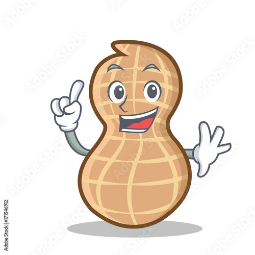 Finger peanut character cartoon style