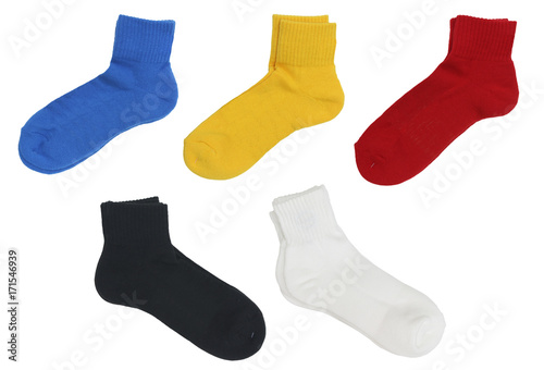 Obraz na płótnie blank socks color set on white background