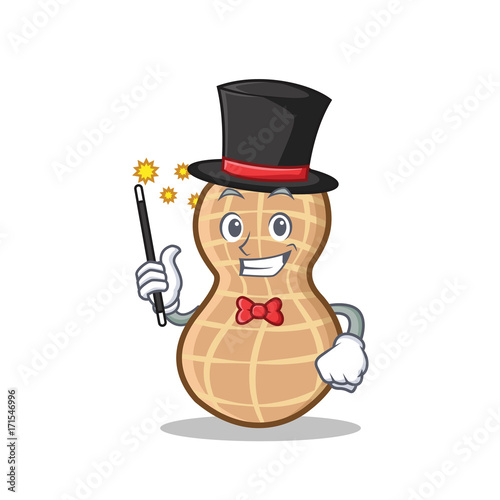 Magician peanut character cartoon style